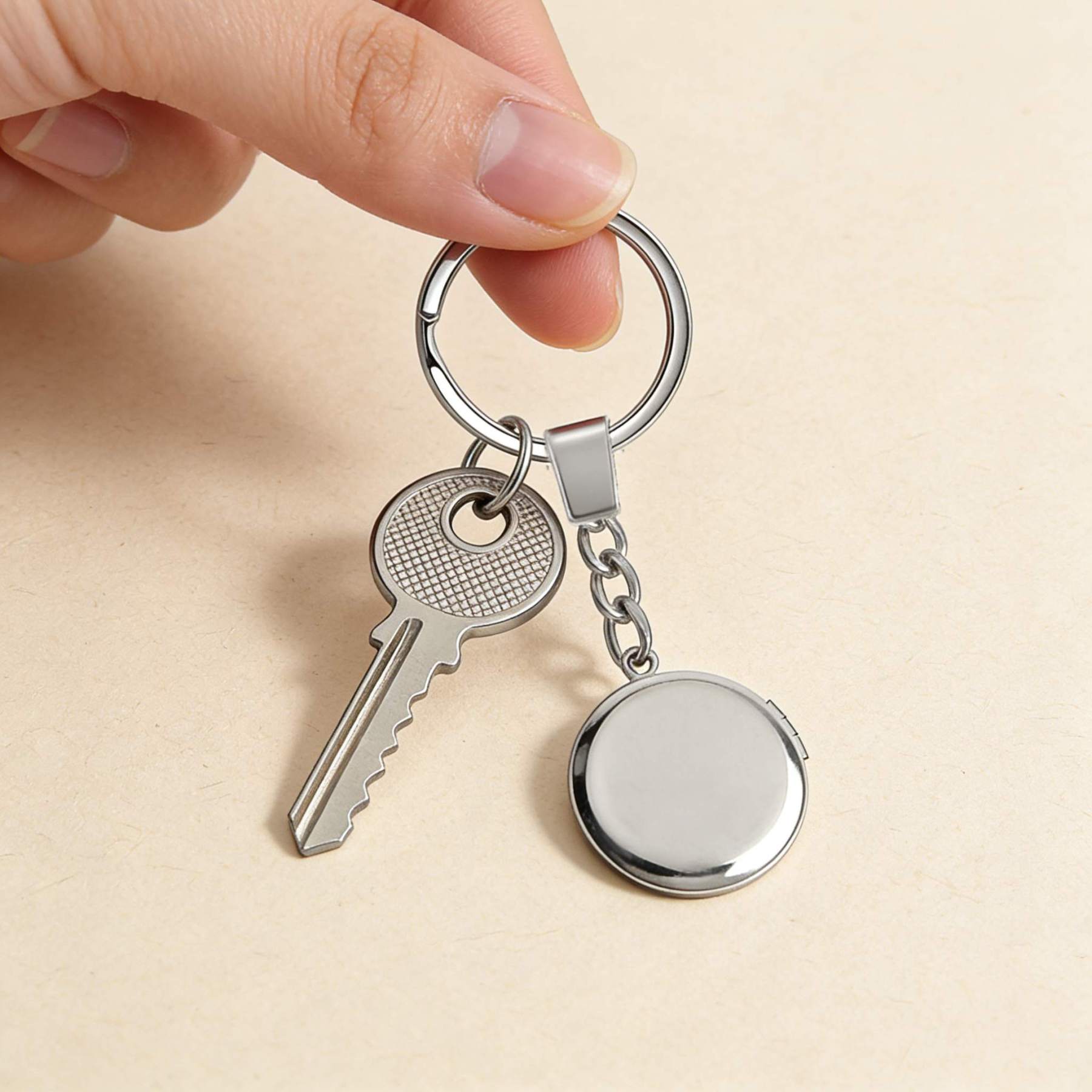 Personalisierbar 2 Fotos Medaillon Schlüsselanhänger Geschenk für Familie