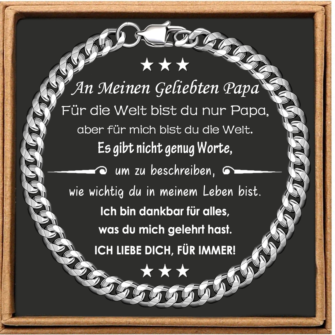 Herren Armband- An Meinen Geliebten Papa Ich bin dankbar für alles-Geschenk mit Nachrichtenkarte