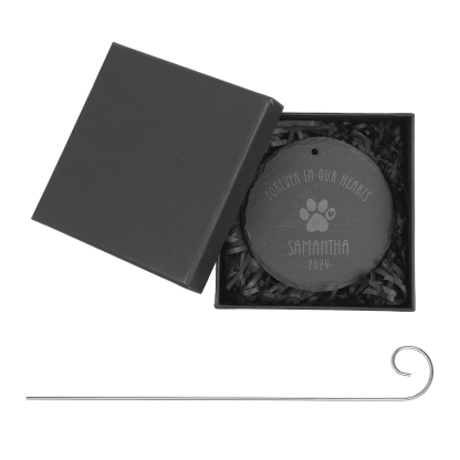 Personalisierter Grabstecker aus Schiefer – mit Name, Text & Datum graviert