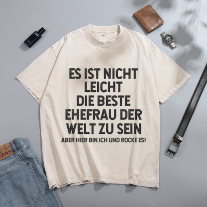 Personalisierte Partner-T-Shirts – Ehefrau- und Ehemann Designs in zwei Varianten