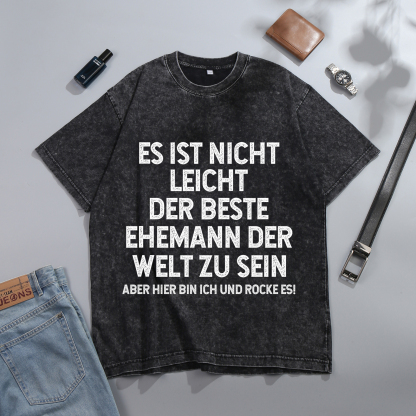 Personalisierte Paar Schwarz T-Shirts – Ehefrau- und Ehemann Designs in zwei Varianten
