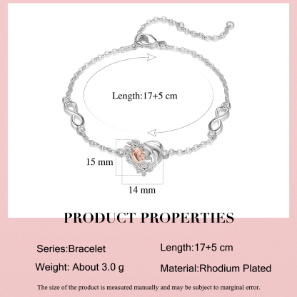 Herz Infinity Armband mit Zirkonia -Tochter ♡ Mutter Geschenk