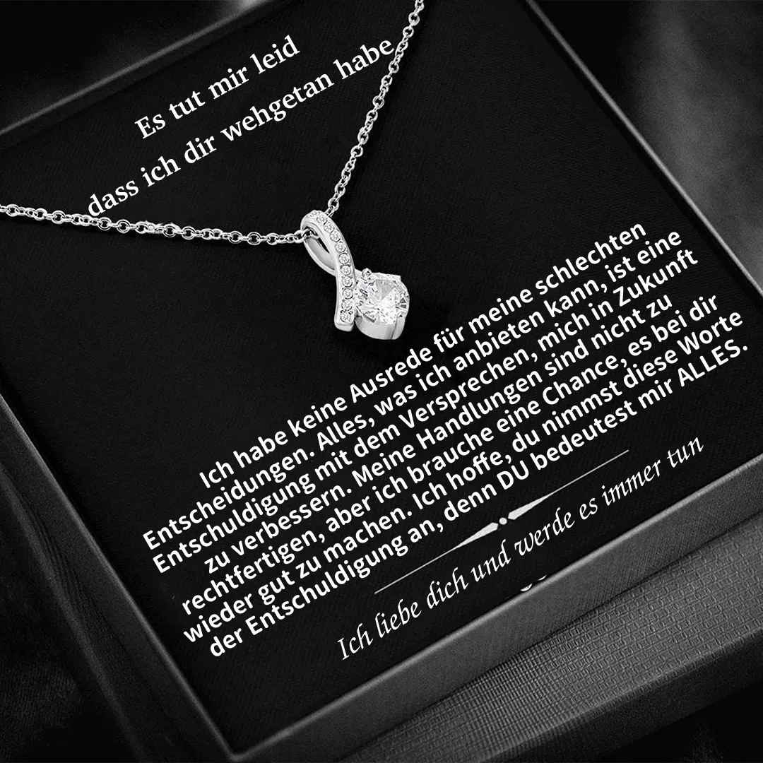 925 Sterling Silber- Ich Brauche Eine Chance-Geschenk mit Nachrichtenkarte-Entschuldigungsgeschenk