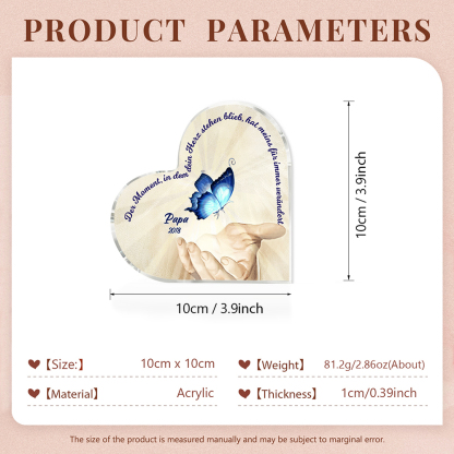 Personalisierte 1 Name & Jahr Blau Schmetterling Acryl-Deko-Trauer Schreibtischdekoration