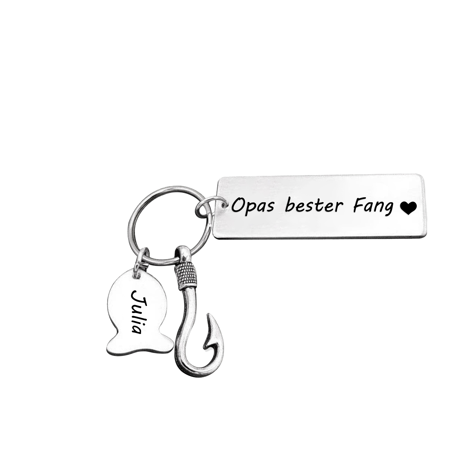 Personalisierbarer 1 Name Schlüsselanhänger-Opas bester Fang-Geschenk für Großvater