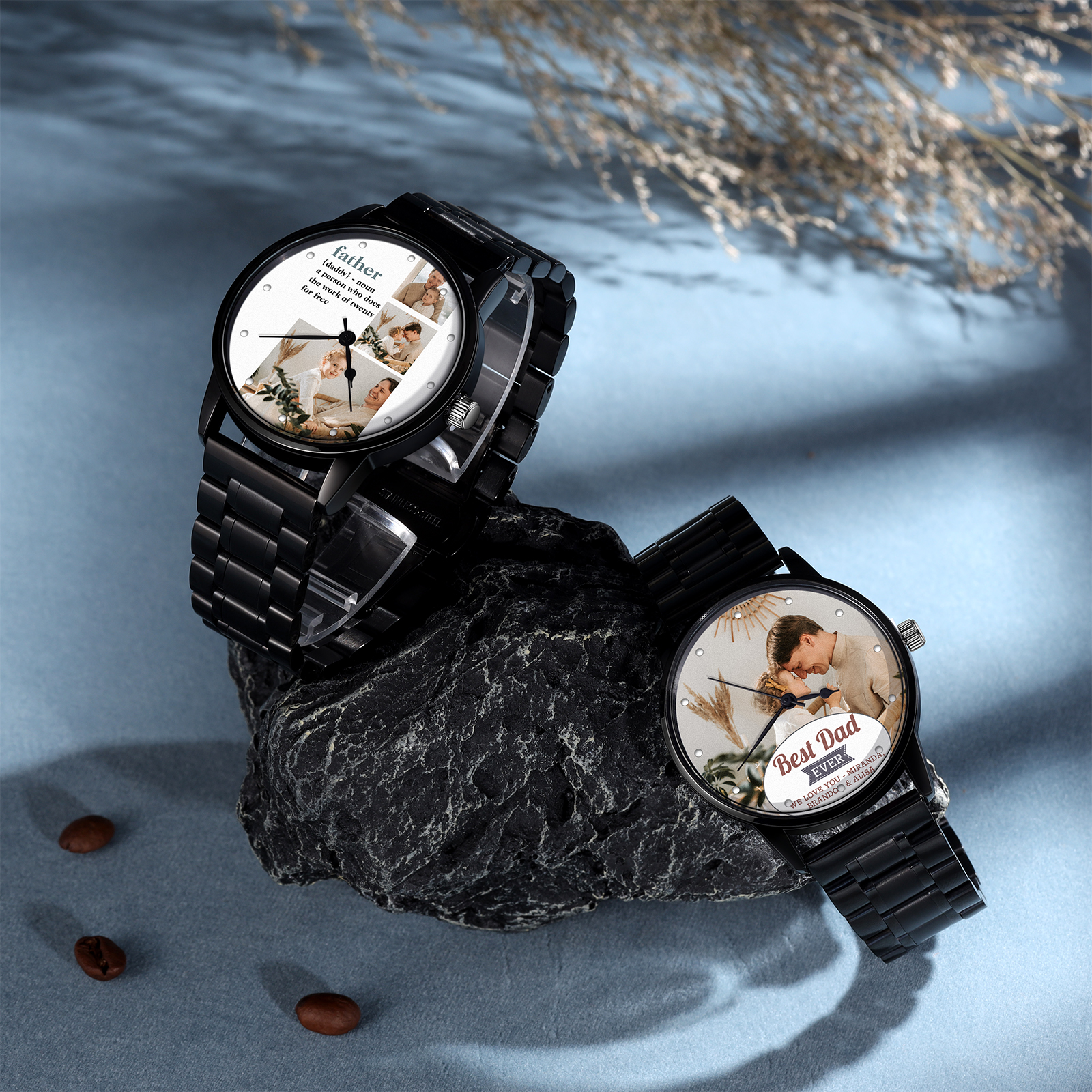 Herren Personalisierte Fotos Armbanduhr Vatertag Geschenk