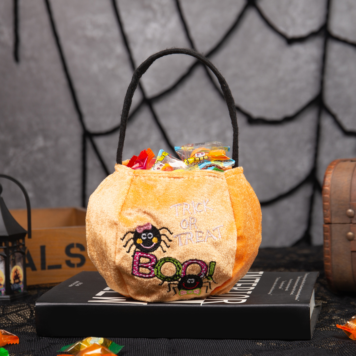 Personalisierter Name Halloween Tasche Süßes Oder Saures Süßigkeiten Tasche 