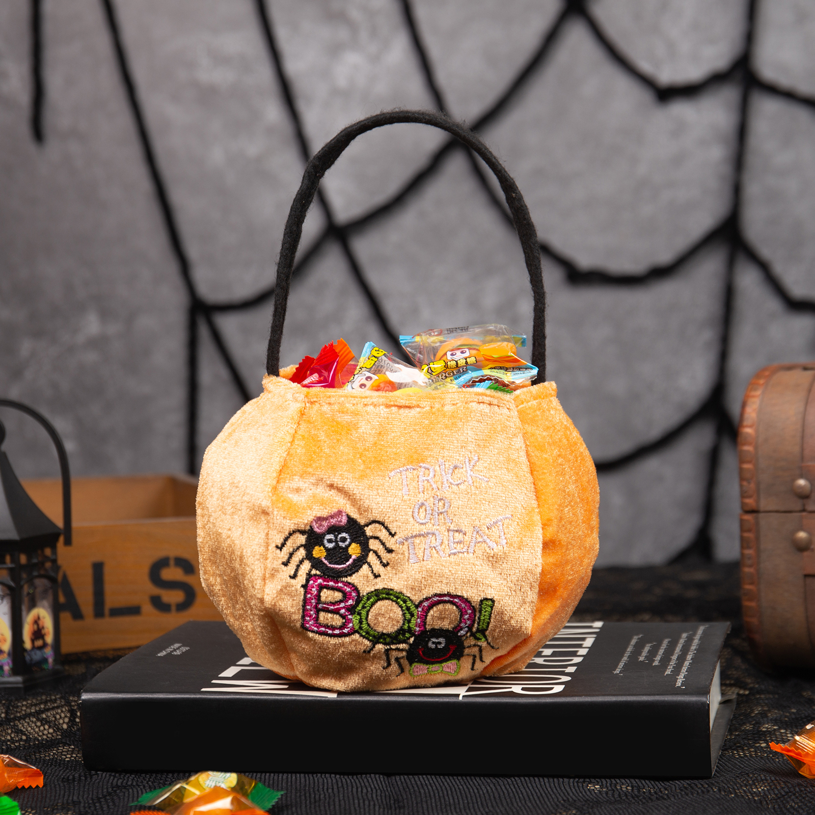 Personalisierter Name Halloween Tasche Süßes Oder Saures Süßigkeiten Tasche 