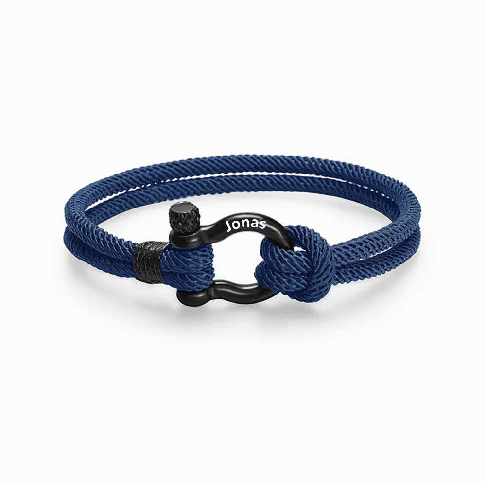 Personalisierbares 1 Name Handseil Armband-An meinen Sohn Glaube an dich selbst-Geschenk mit Nachrichtenkarte Kettenmachen