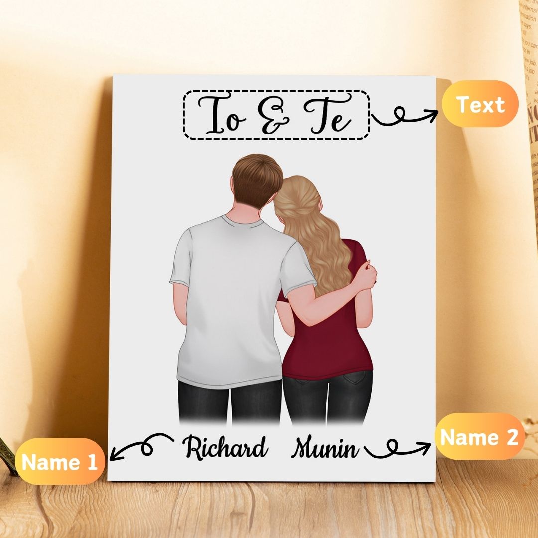 Pärchen Holzbild-Personalisierter Text und 2 Namen Wegweiser Holzdekoration-für Paare