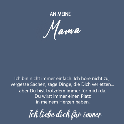 S925 Silber Halskette - An Meine Mama - Muttertag Geschenk mit Nachrichtenkarte 
