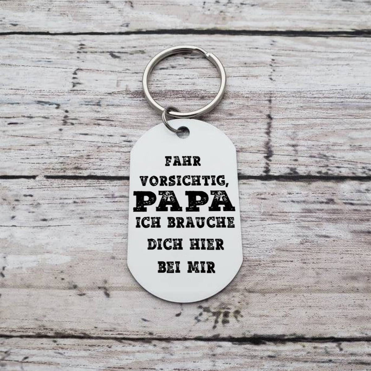 Personalisierbarer 2-4 Namen Schlüsselanhänger-Fahr vorsichtig, Papa-Geschenk für Vater