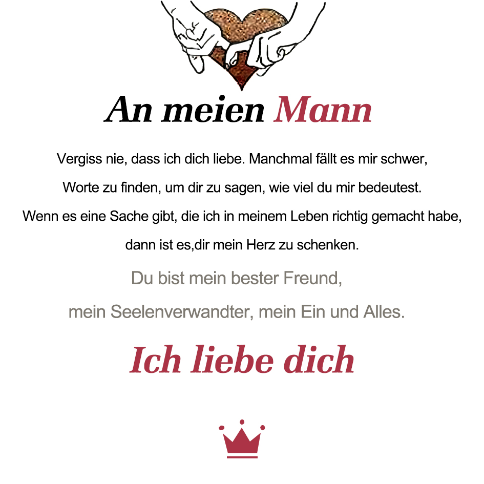 Herren Leder Armband-An Meinen Mann Du bist mein Seelenverwandter-Geschenk mit Nachrichtenkarte