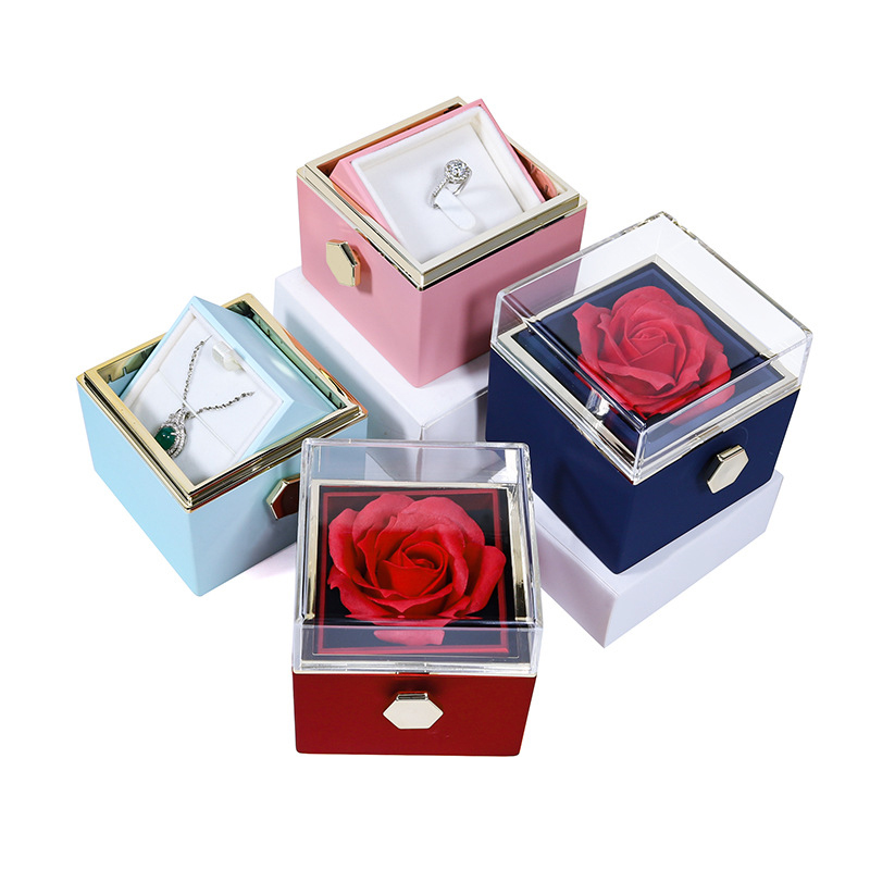Rose Drehbar Schmuck Geschenkbox
