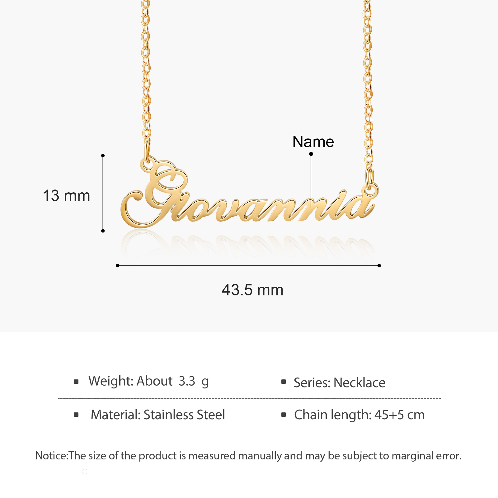 925 Sterling Silber Personalisierte 1 Namen Gravur Halskette-An Mein Patenkind-Geschenk mit Nachrichtenkarte