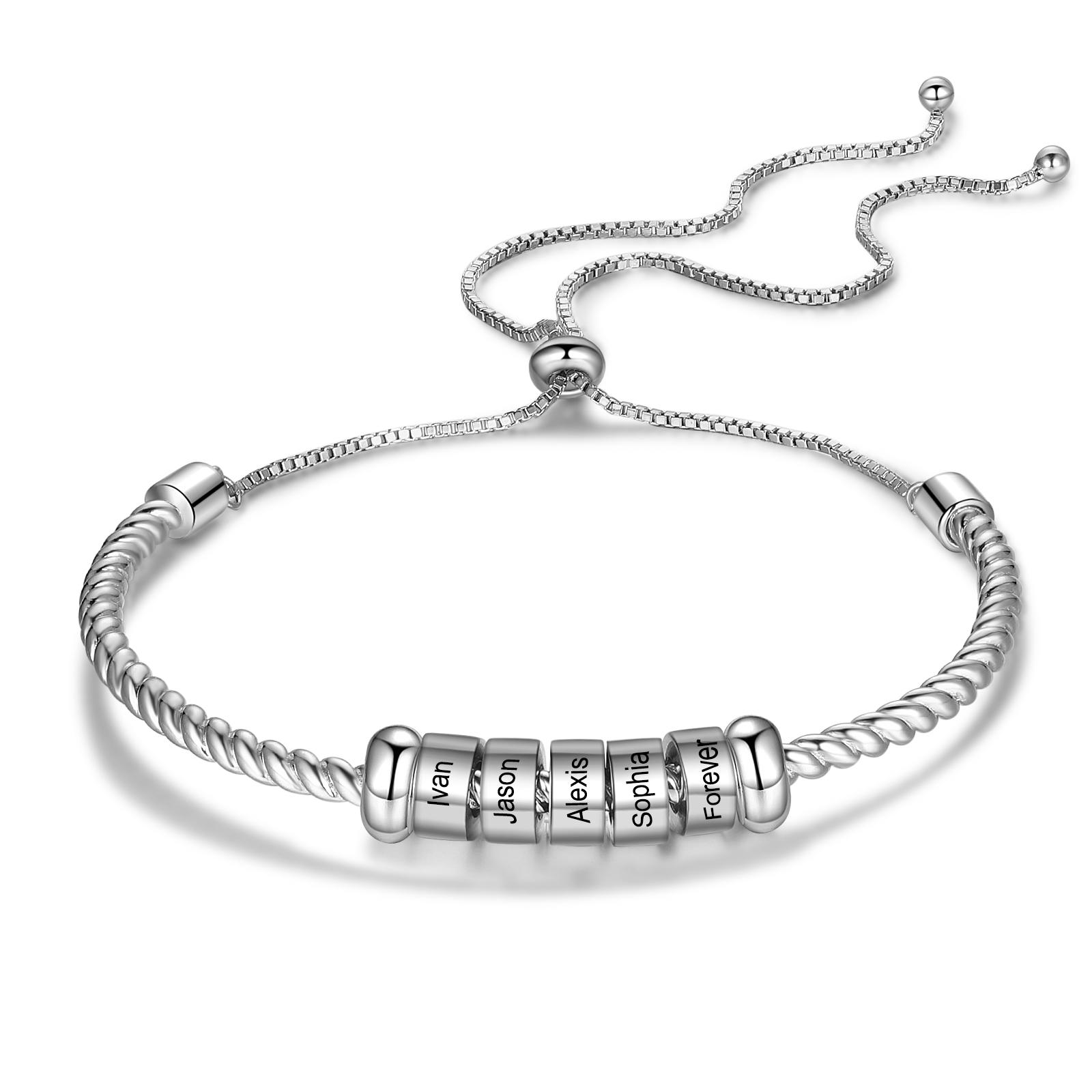 Personalisierte 1-6 Namen gebundenes Namensarmband
