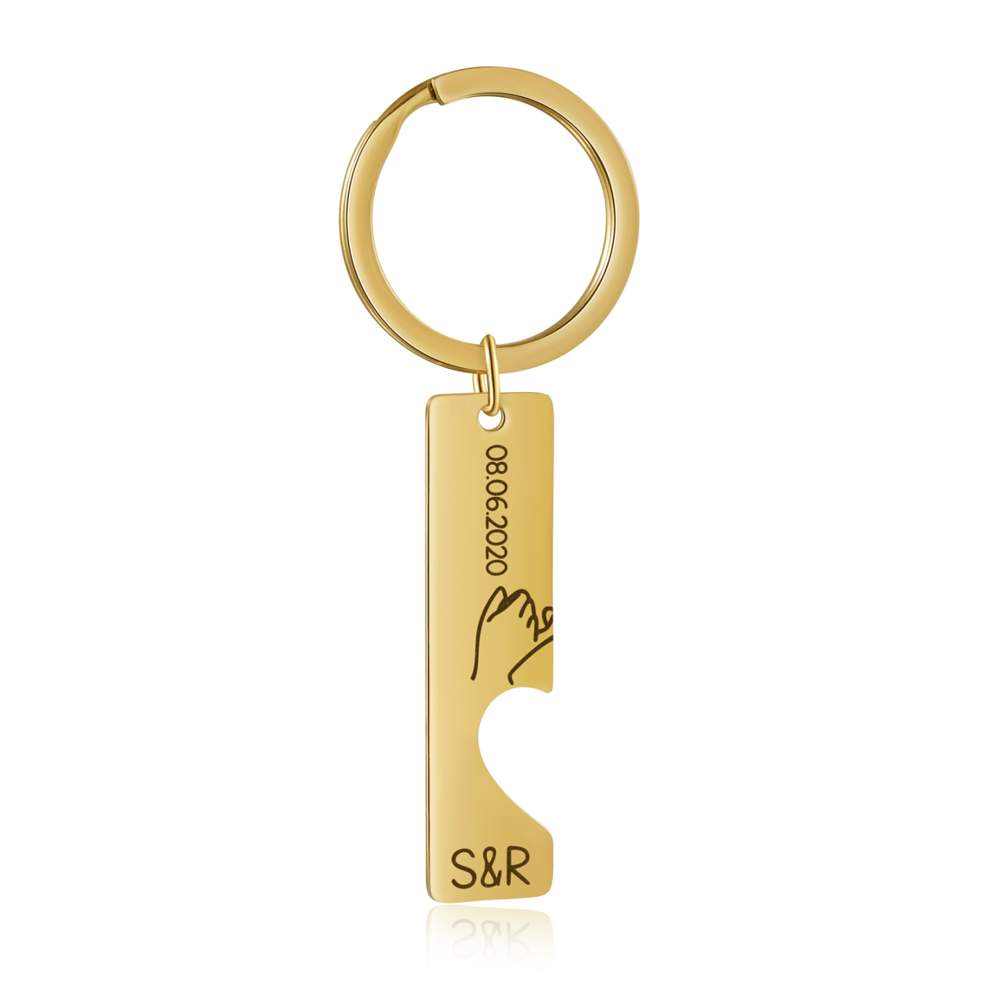 Personalisierte Partner-Schlüsselanhänger mit individueller Gravur im 2er Set - Herz Vereinbarung