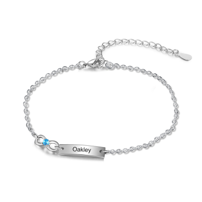Personalisiertes 1-6 Namen Infinity Armband mit 1-6 Geburtssteinen