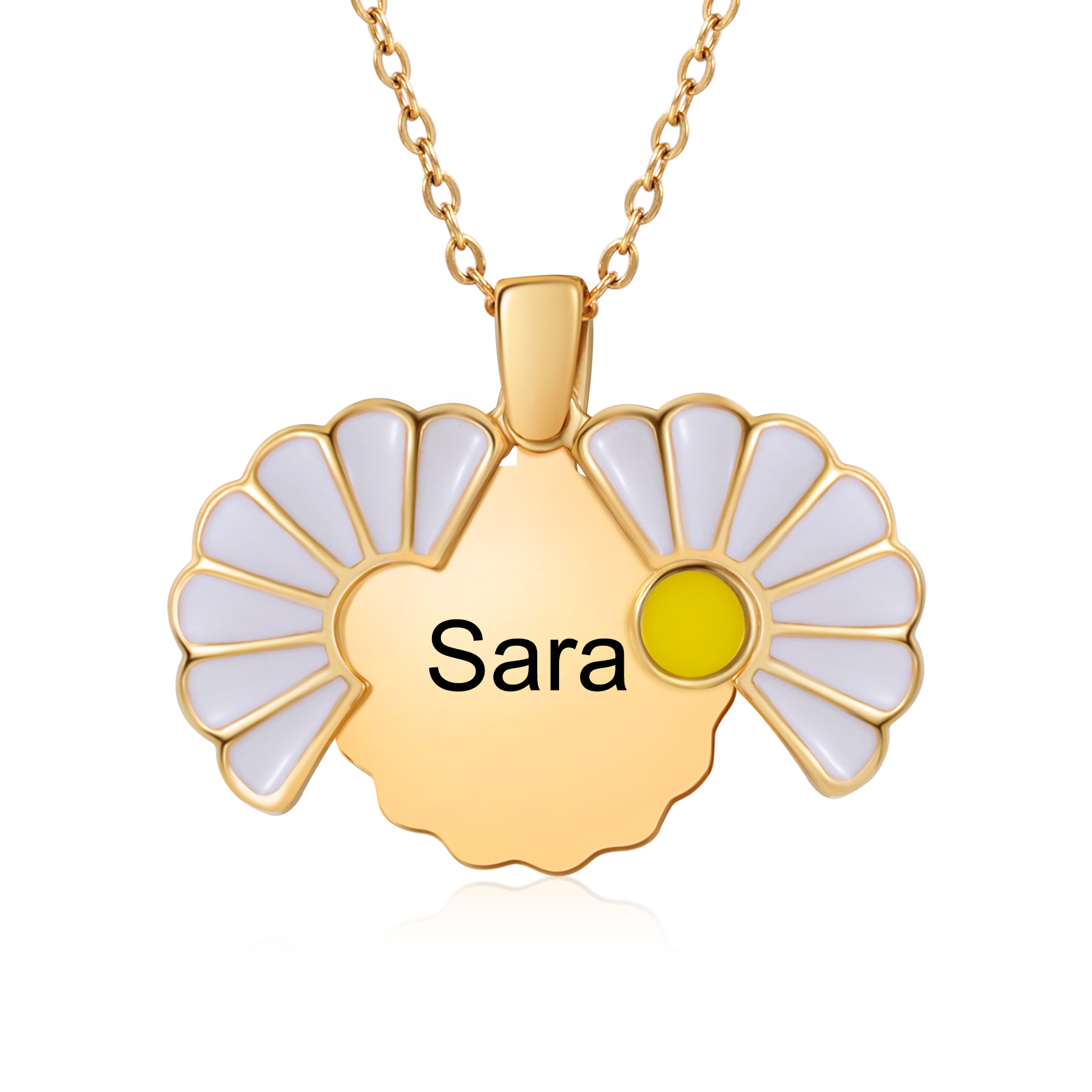 Personalisierte Name Gänseblümchen Halskette-An meine Tochter-Geschenk mit Nachrichtenkarte