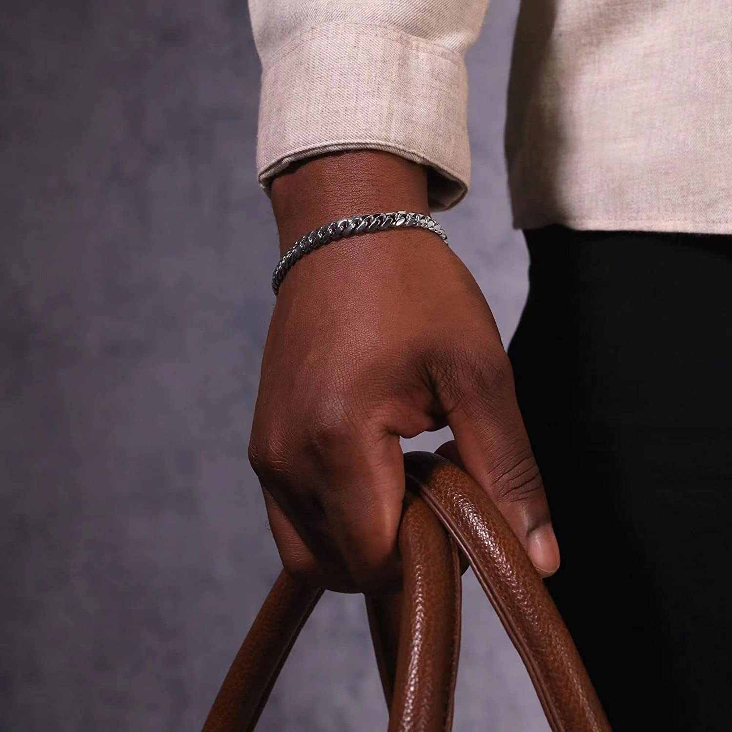 Herren Edelstahl Armband- An Meinen Sohn-Geschenk mit Nachrichtenkarte