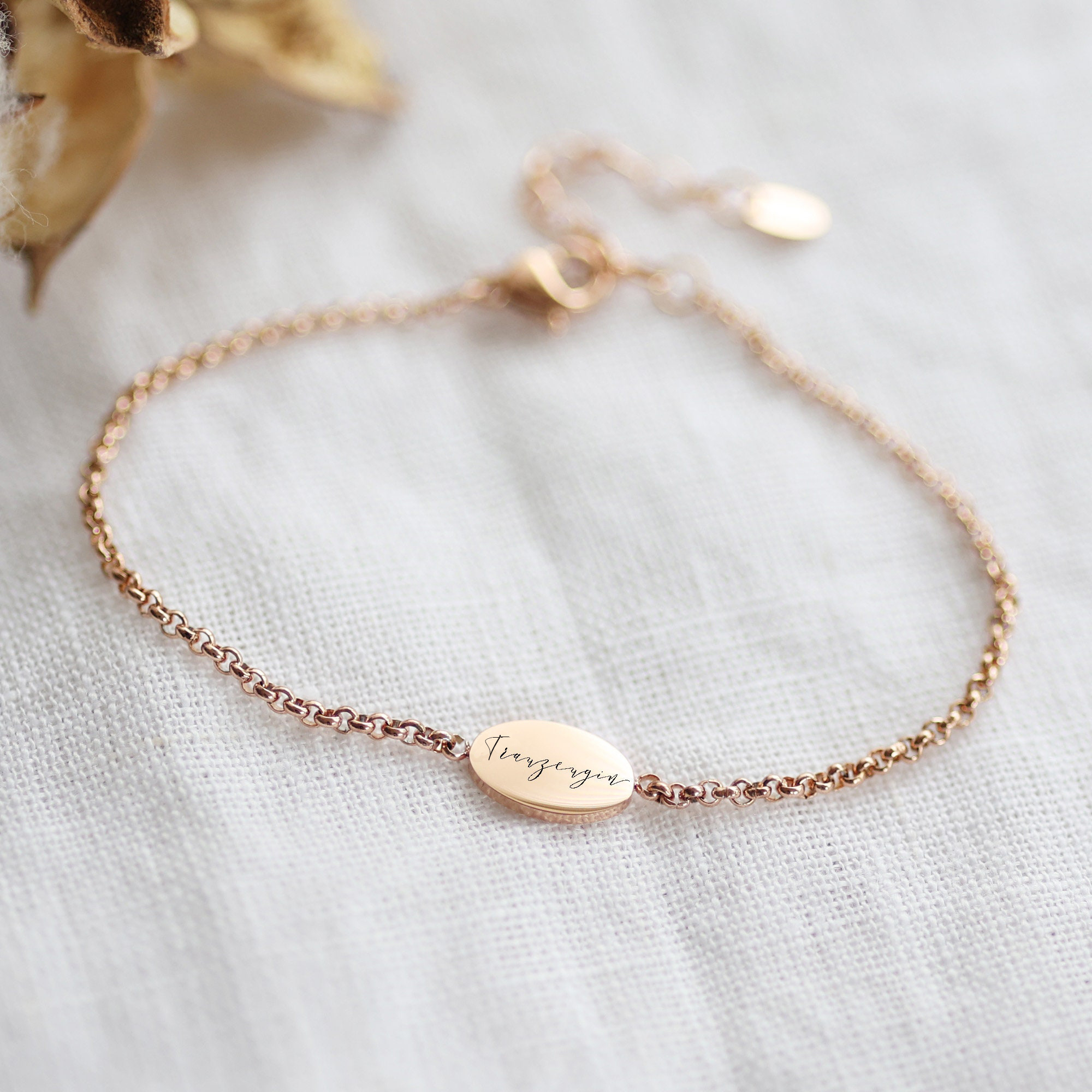 Personalisiertes 1 Name Armband für Trauzeugin mit Geschenkkarte-Hochzeit Geschenk 