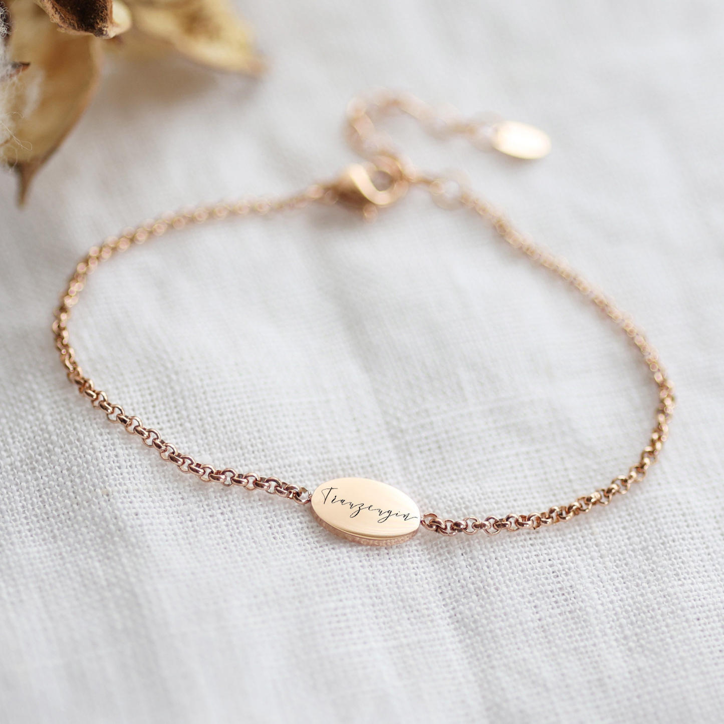 Personalisiertes 1 Name Armband für Trauzeugin mit Geschenkkarte-Hochzeit Geschenk 