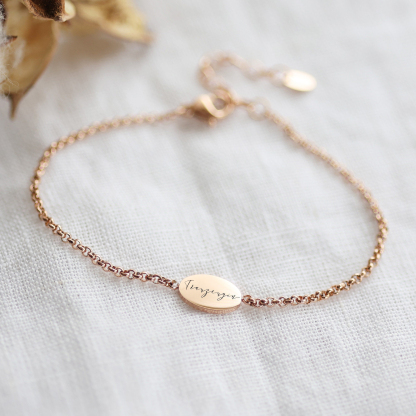 Personalisiertes 1 Name Armband für Trauzeugin mit Geschenkkarte-Hochzeit Geschenk 