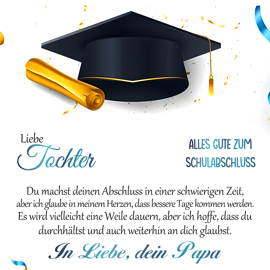 925 Sterling Silber Herz Halskette-Liebe Tochter Alles gute zum Schulabschluss-Geschenk mit Nachrichtenkarte