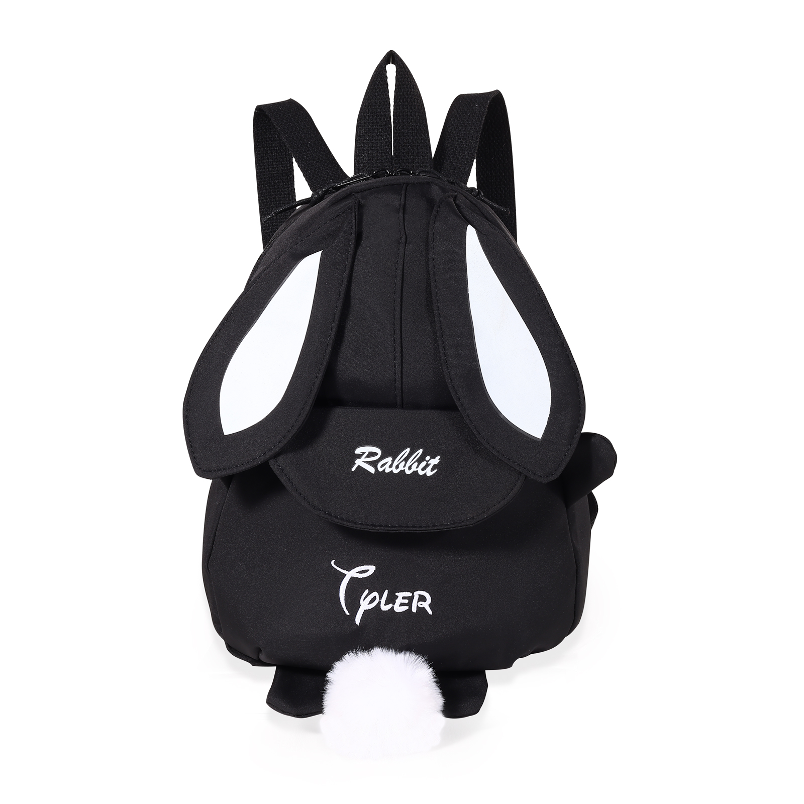 Personalisierter Schulrucksack mit Namen, individuelles niedliches Hasen-Design, Geschenk in 5 Farben, zurück zur Schule Geschenk