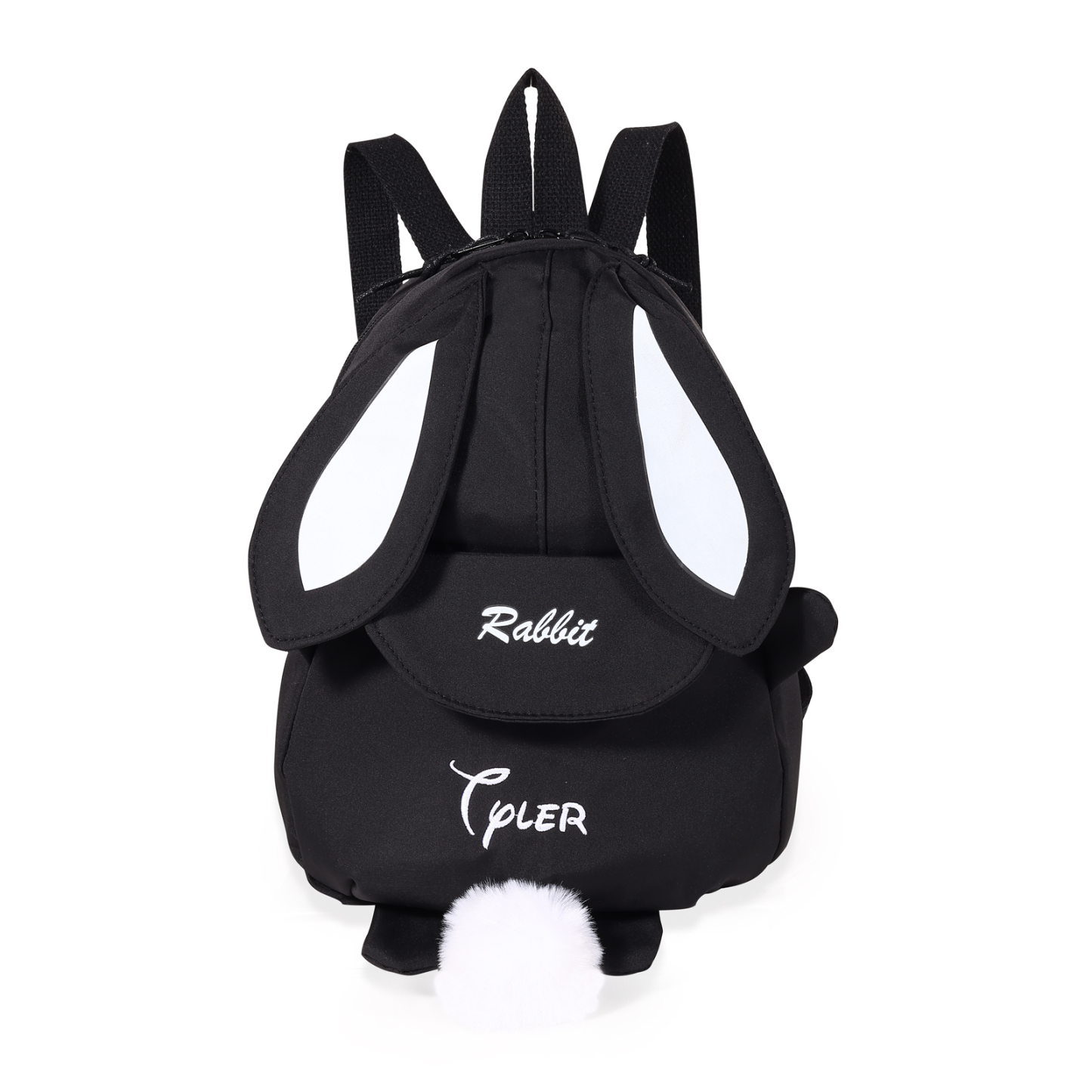 Personalisierter Schulrucksack mit Namen, individuelles niedliches Hasen-Design, Geschenk in 5 Farben, zurück zur Schule Geschenk