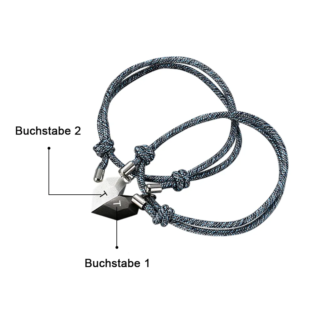 Personalisierter Name & Buchstabe & Foto Leder-Herren-Geldbörse & Wallet Card & Magnetarmband Geschenkbox Set