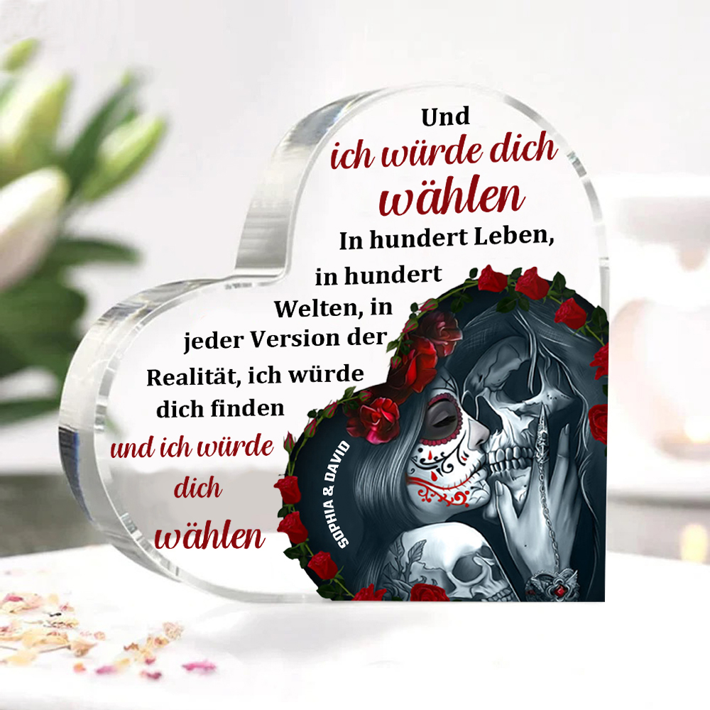 Personalisierte Text Acryl-Deko-In hundert Leben ich würde dich wählen-Schreibtischdekoration für Paar