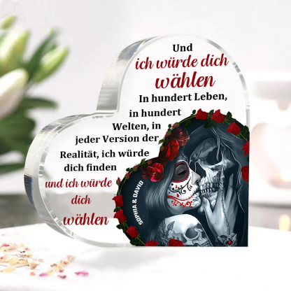 Personalisierte Text Acryl-Deko-In hundert Leben ich würde dich wählen-Schreibtischdekoration für Paar