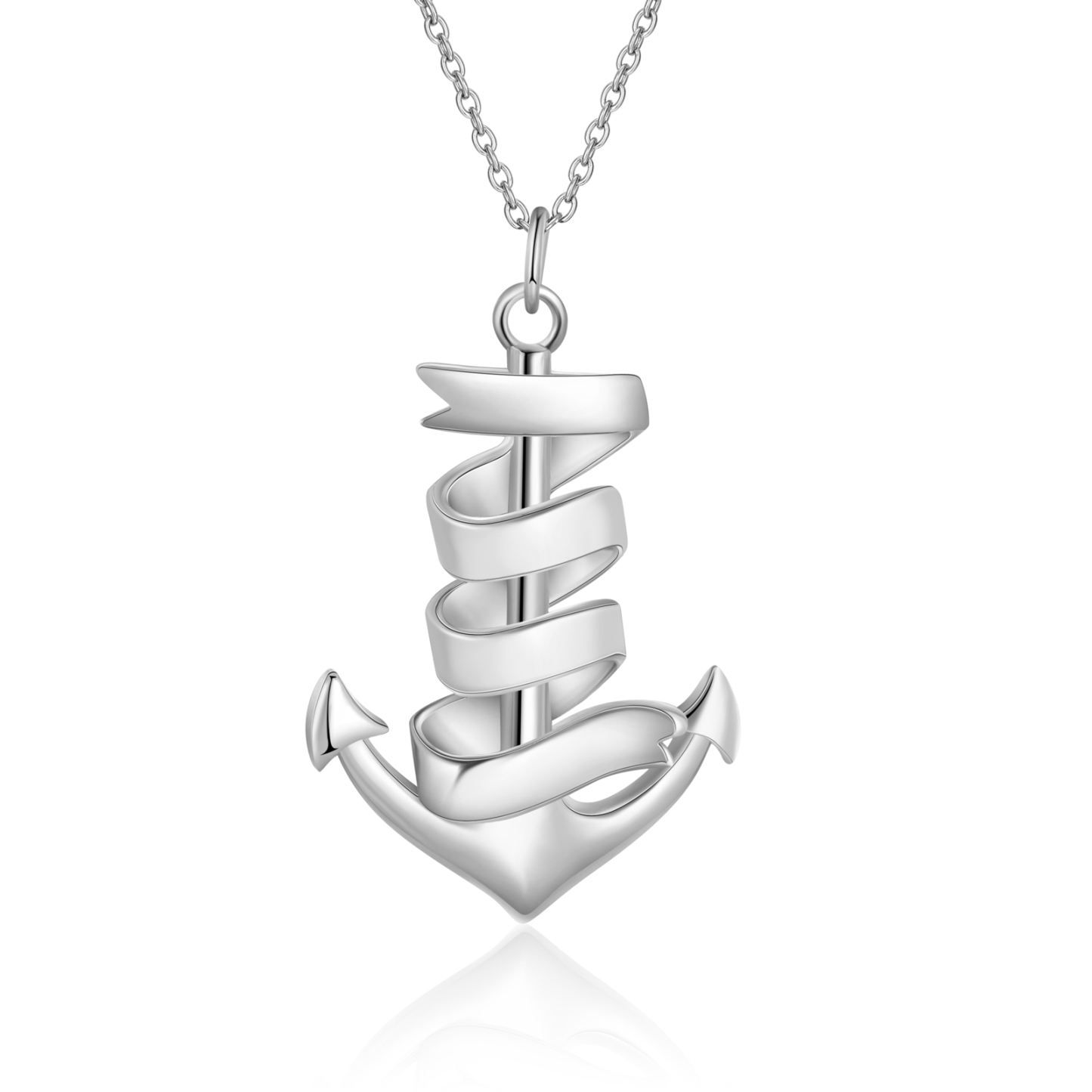 925 Sterling Silber Personalisierte 4 Namen Anker Halskette