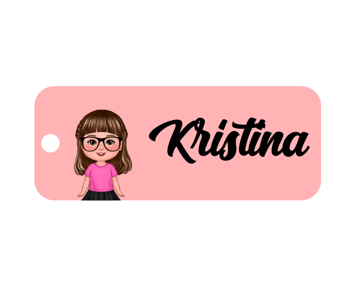 Personalisierbare Name & Muster Schlüsselanhänger-Mein erster Schultag