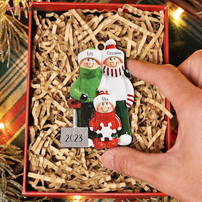 Holz Personalisierte 2 Namen & Jahr Schneeschaufelteam Weihnachtsornament Weihnachtsbaum Anhänger mit 2 Familienmitgliedern