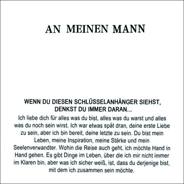 Personalisierbar 2 Buchstaben & Datum-Hand in Hand Herz Paar Metall-Schlüsselanhänger-An meinen Mann-Geschenk mit Nachrichtenkarte