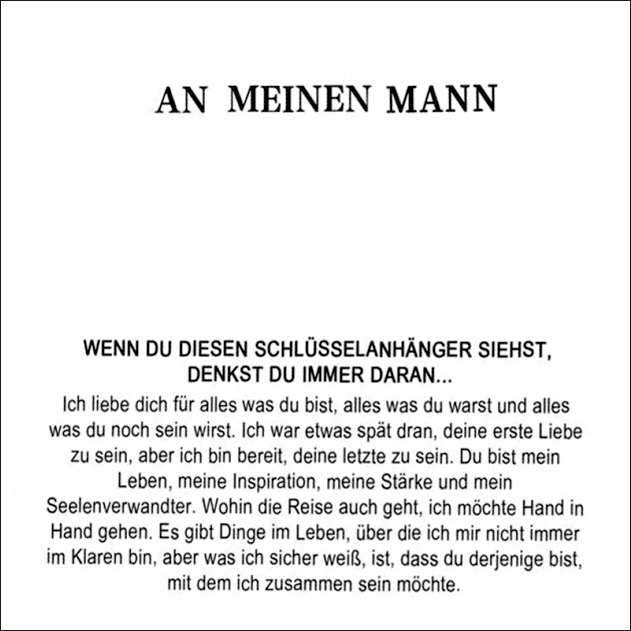 Personalisierbar 2 Buchstaben & Datum-Hand in Hand Herz Paar Metall-Schlüsselanhänger-An meinen Mann-Geschenk mit Nachrichtenkarte