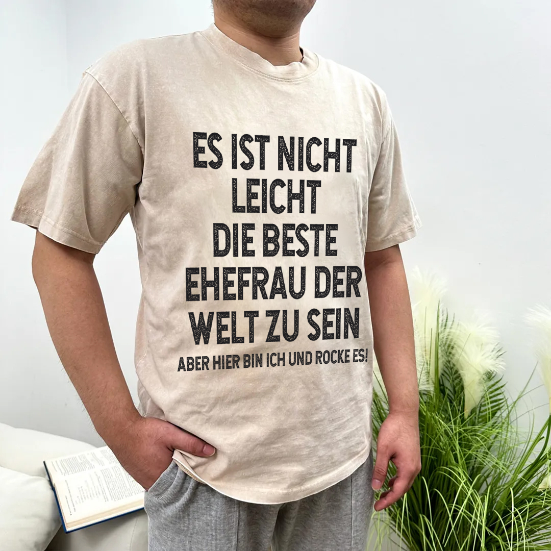 Personalisierte Partner-T-Shirts – Ehefrau- und Ehemann Designs in zwei Varianten