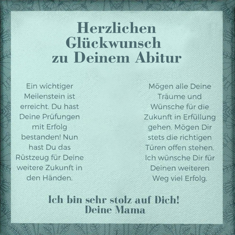 925 Sterling Silber Kommunion Kreuz Halskette-Herzlichen Glückwunsch zu Deinem Abitur- Geschenk mit Nachrichtenkarte