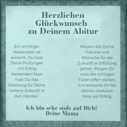 925 Sterling Silber Kommunion Kreuz Halskette-Herzlichen Glückwunsch zu Deinem Abitur- Geschenk mit Nachrichtenkarte