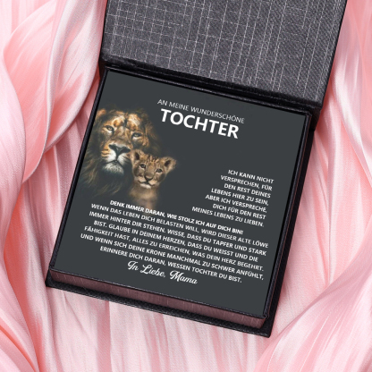 Geschenkkarte Set mit Box & Nachrichtenkarte-An meine wunderschöne Tochter