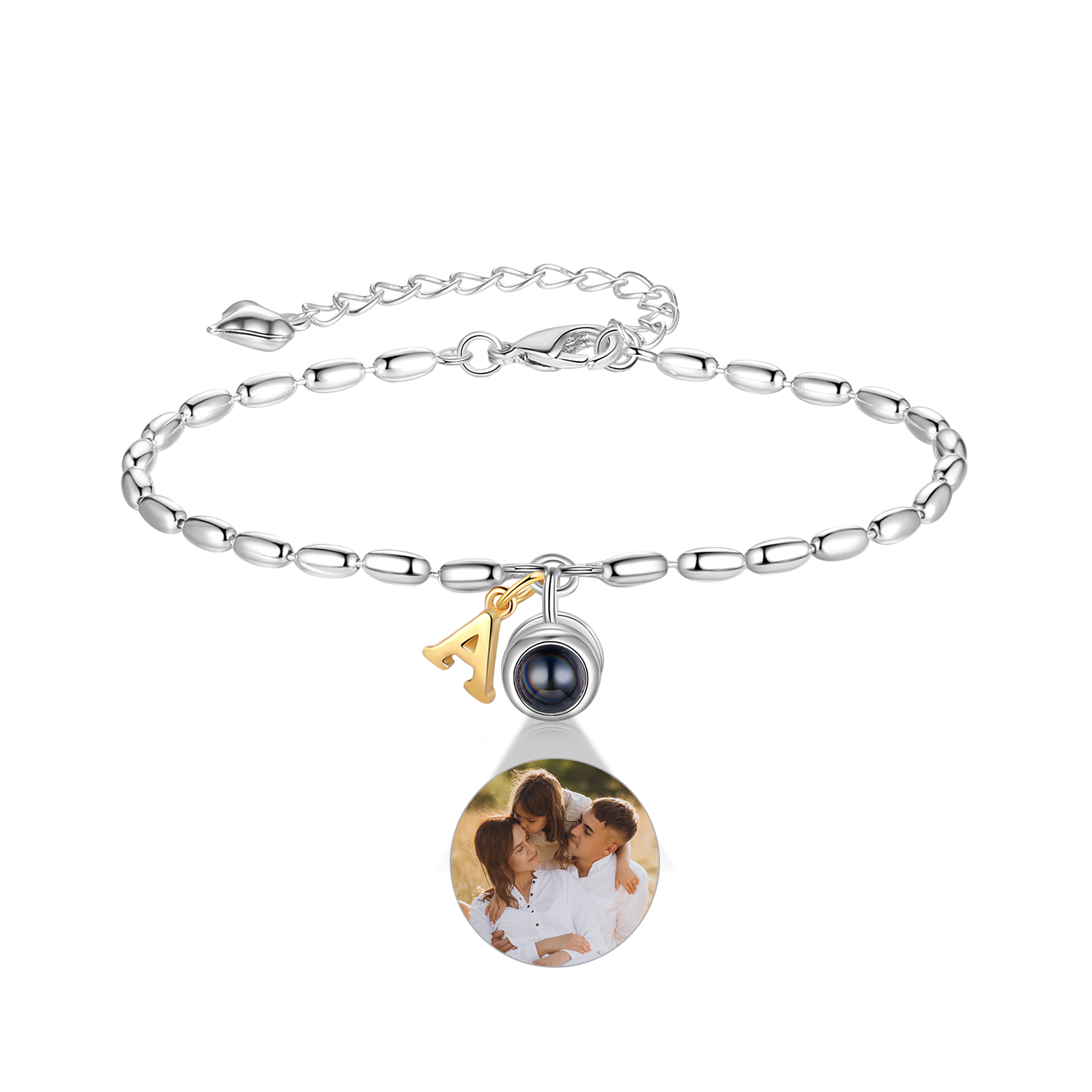 Personalisiertes Foto Projektion Metall Kette Armband