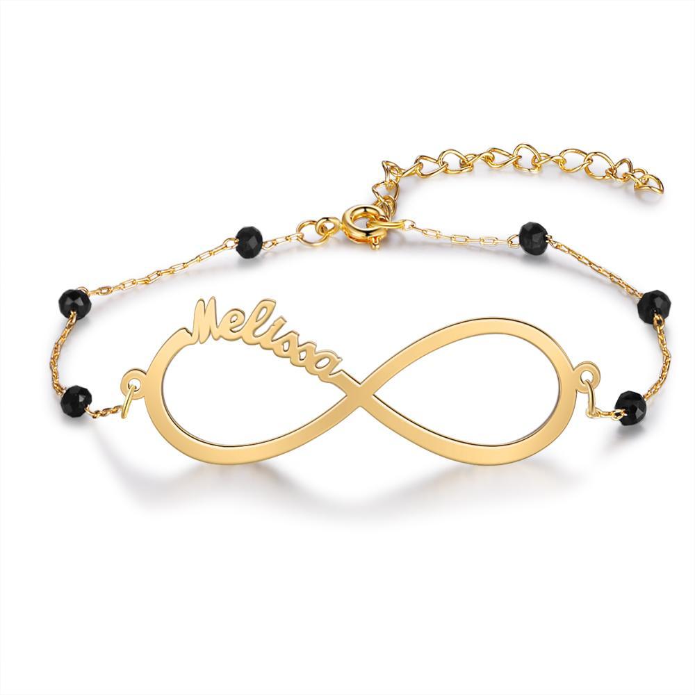 Infinity Armband mit 1 Namensgravur Kundenspezifisch