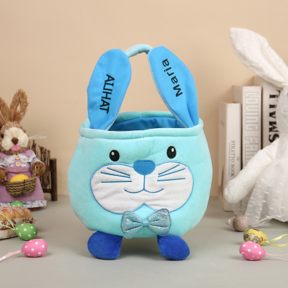 Personalisierbare 2 Namen Ostern kurzer Plüsch Hase Tasche