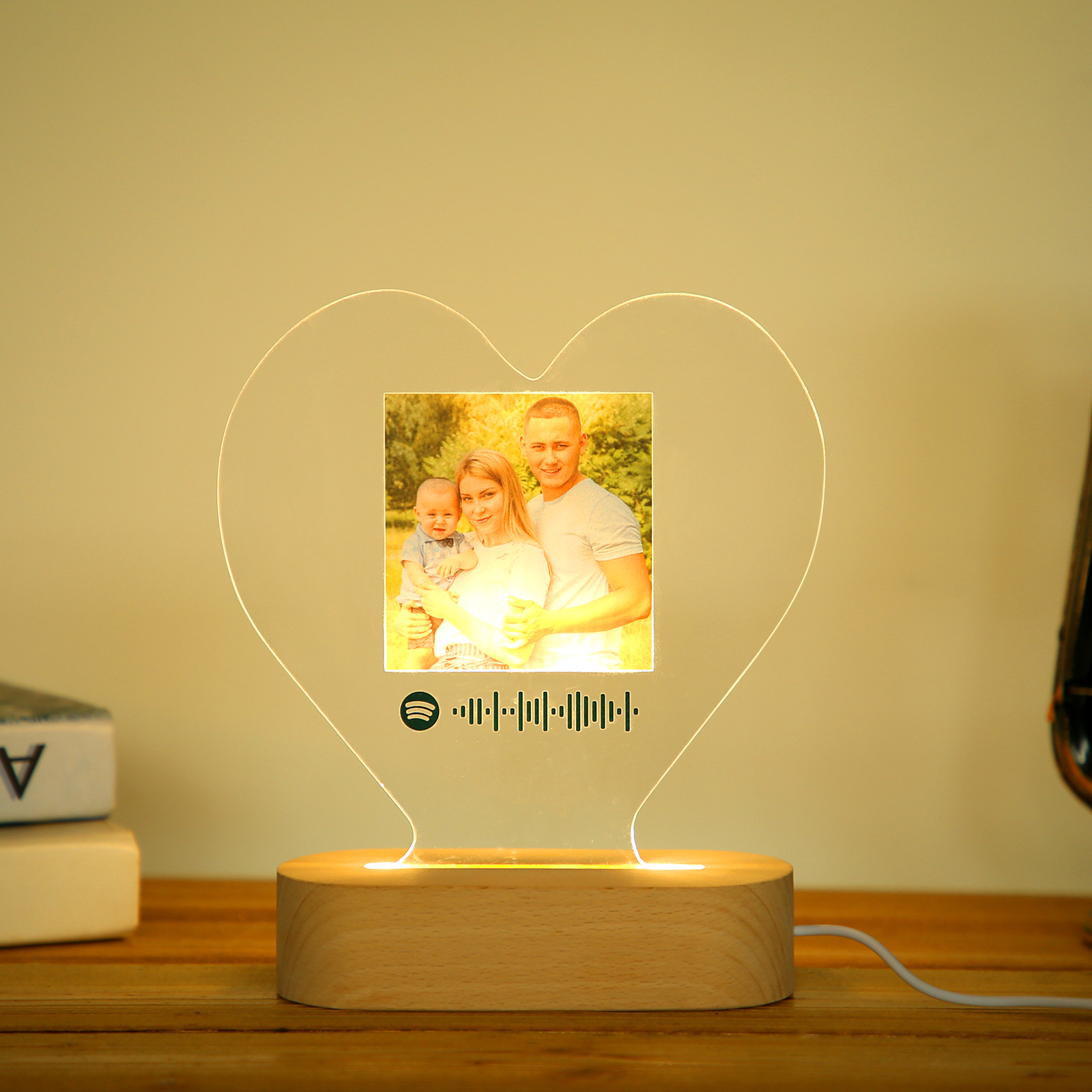 Scannbare Benutzerdefinierter Spotify Code Lampe Acryl Musik Tafel Nachtlicht Geschenke für Familie