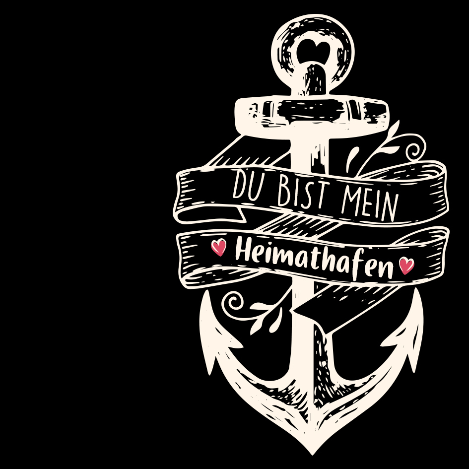 925 Sterling Silber Personalisierte 2 Namen Anker Halskette-Du bist mein Heimathafen-Geschenk mit Nachrichtenkarte