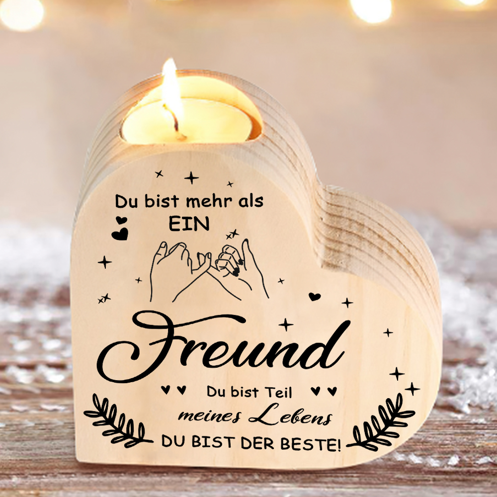 Herzform Kerzenhalter-Du bist ein Teil meines Lebens-An meinen besten Freund