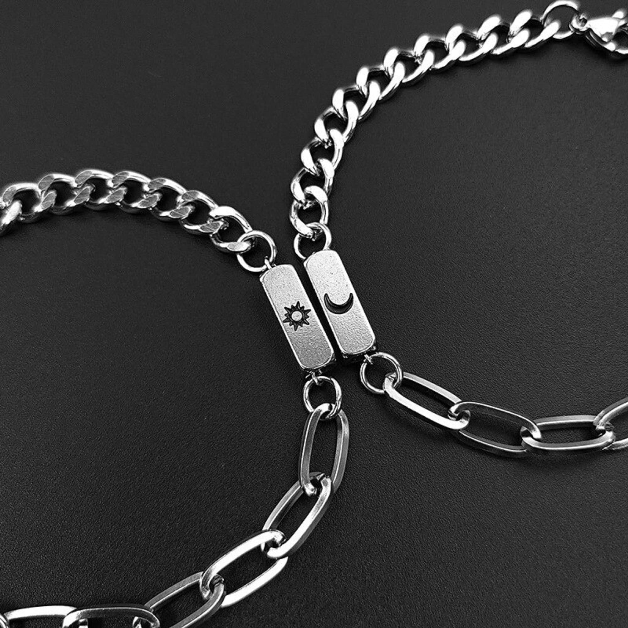 Personalisierte Text Paar Kubanische Armbänder Set