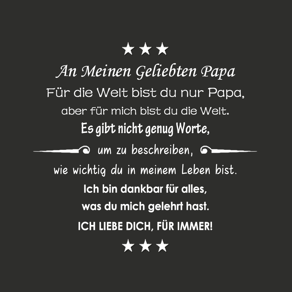 Herren Armband- An Meinen Geliebten Papa Ich bin dankbar für alles-Geschenk mit Nachrichtenkarte